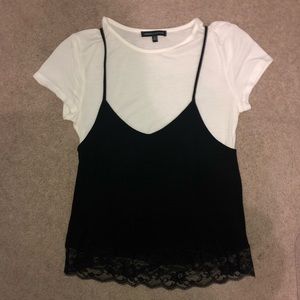 ☀️2 for $10☀️Black and White Twofer T-Shirt